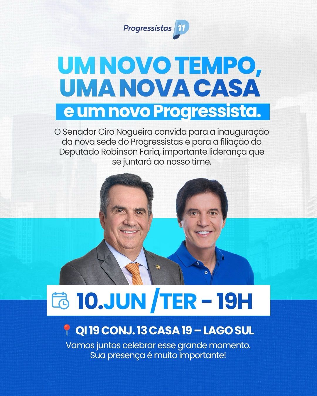 Robinson Faria se filia ao PP no dia 10 de junho