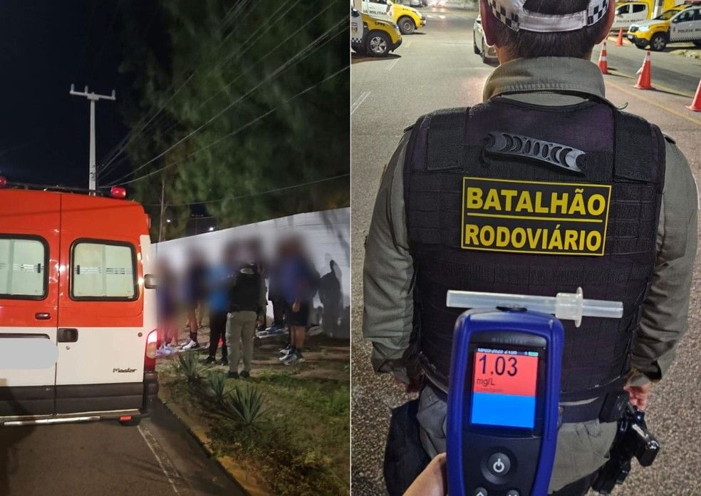 Motorista embriagado é preso em Natal conduzindo ambulância com 15 atletas da Paraíba
