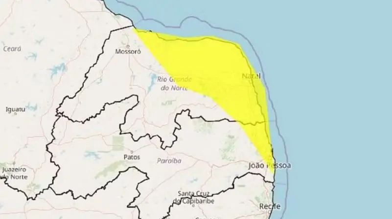 Alerta de Chuvas: Parnamirim Entre os Municípios Potencialmente Afetados no RN