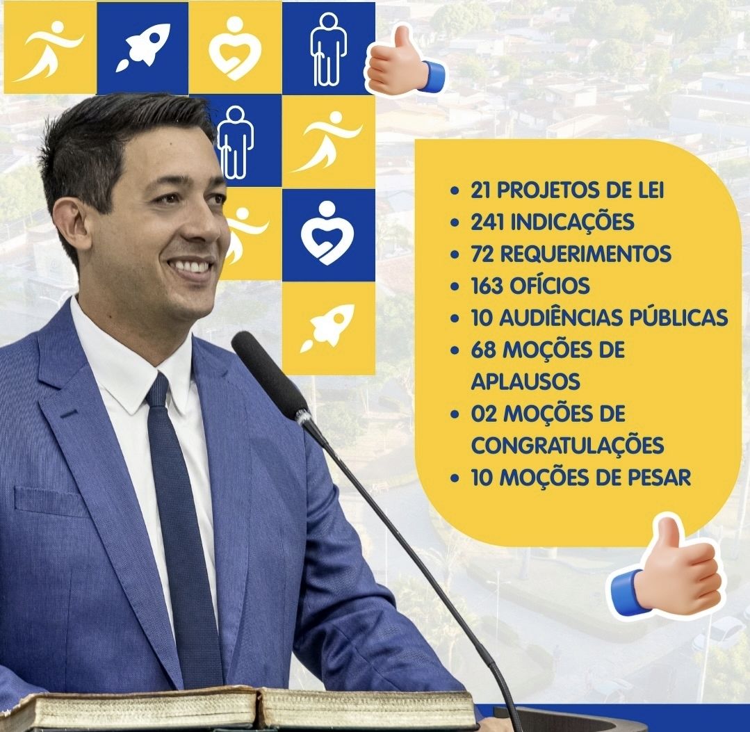 Vereador Thiago Fernandes divulga balanço produtivo do mandato em 2025